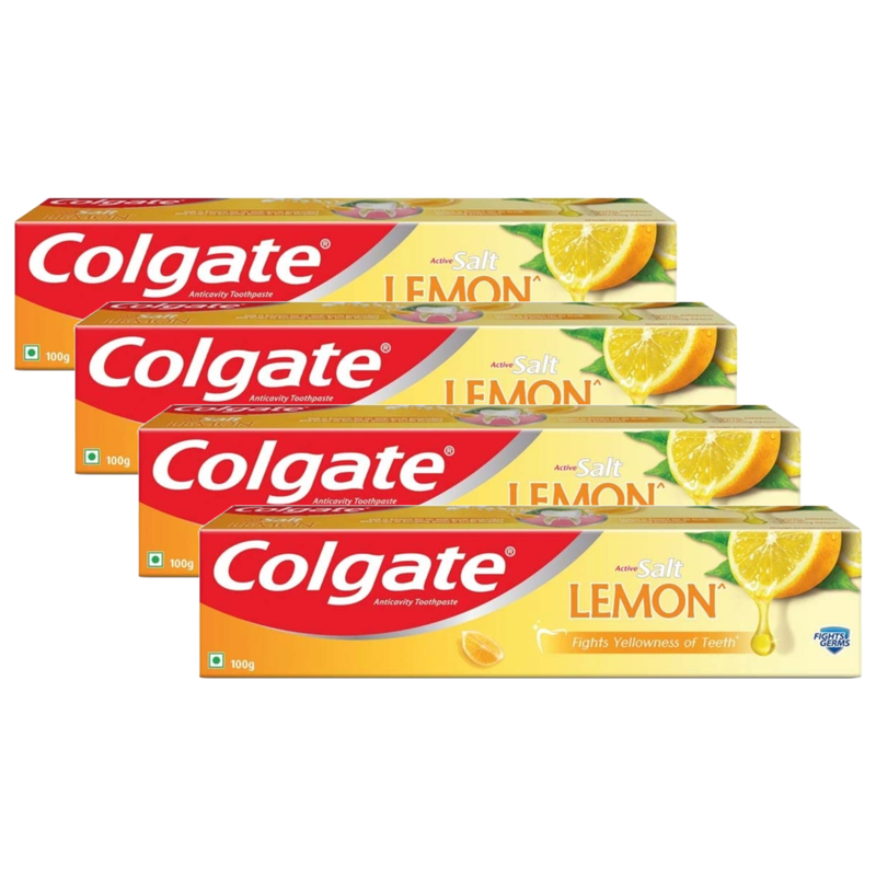 Colgate Active Salt Lemon Anticavity Healthy White Toothpaste 100g Pack of 4