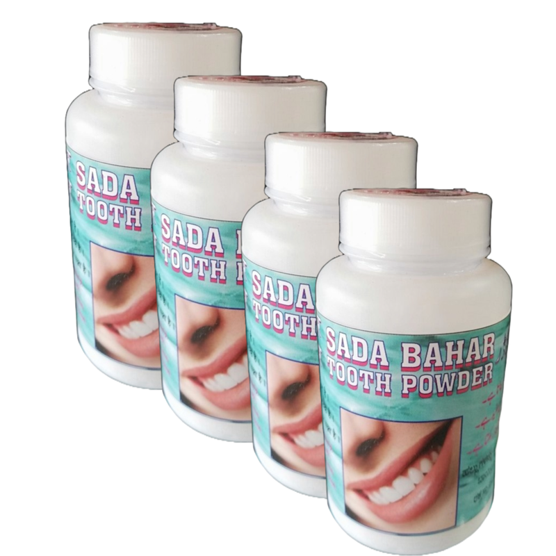 Sada Bahar Health & Shiny Tooth Powder 50g Pack of 4