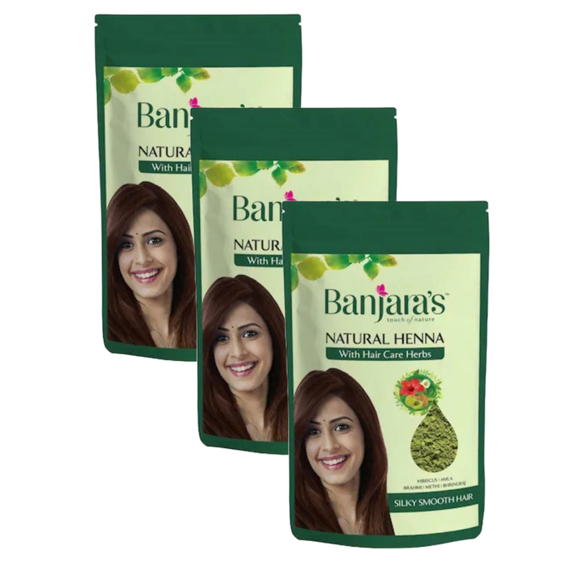 Banjara's Natural Henna Hair Powder 100g Pack of 3