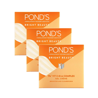 Ponds Bright Beauty 1% Vit C+E+A Complex Gel Creme 50g Pack of 3