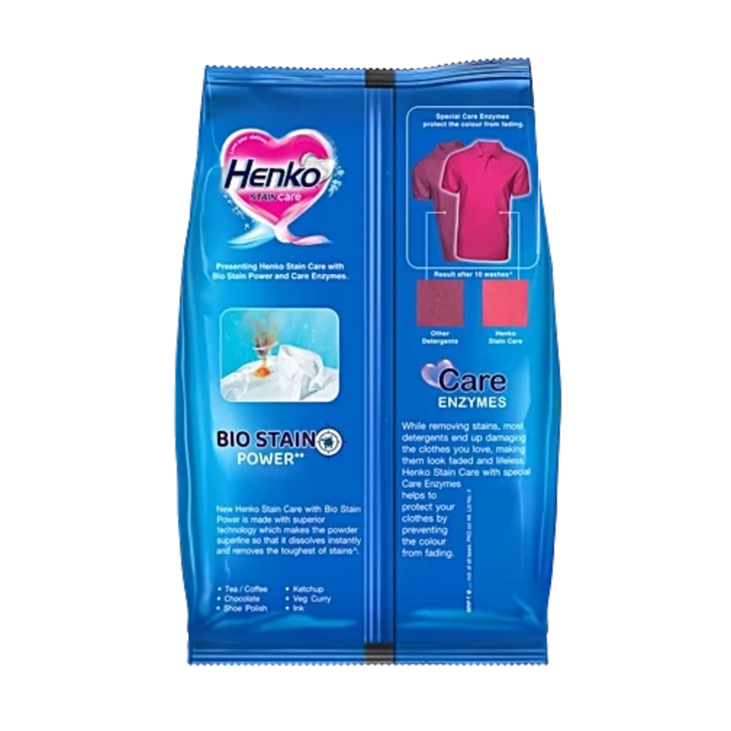 Henko Stain Care Bio Stain Detergent Powder 1kg Pack of 4