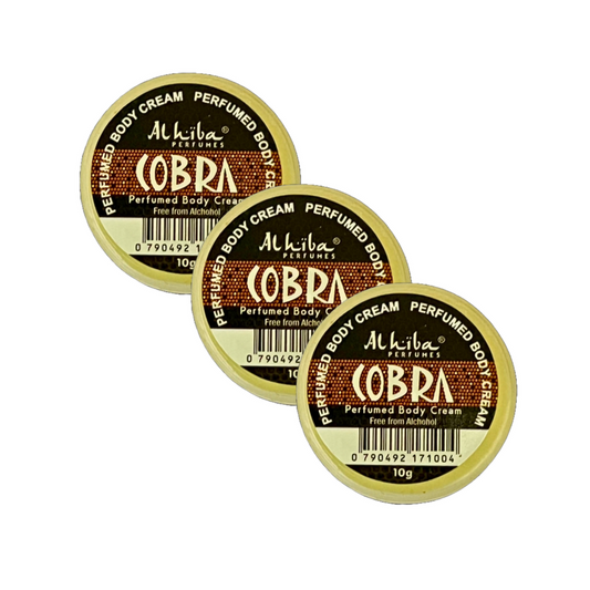 Al Hiba Cobra Perfume Body Cream 10g Pack of 3