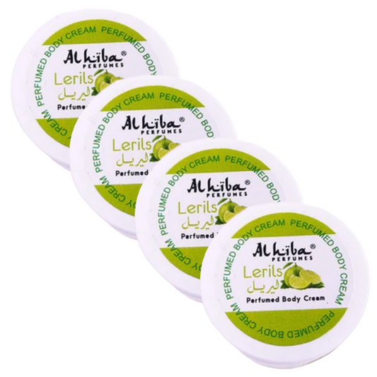 Al Hiba Lerils Perfume Body Cream 10g Pack of 4