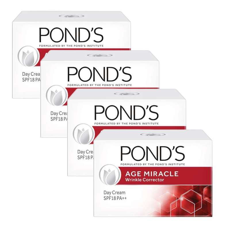 Ponds Age Miracle Wrinkle SPF 18 PA++ Day Cream 10g (Pack Of 4)