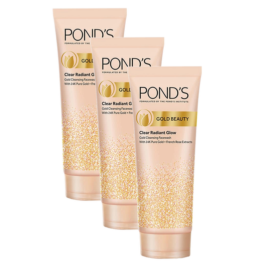 Ponds Gold Beauty Clear Radiant Glow Face Wash 100g Pack of 3