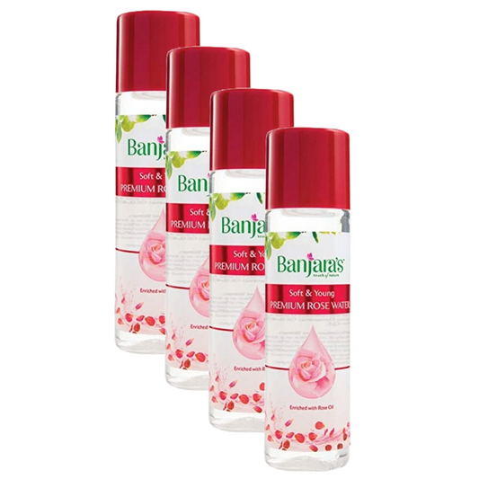 Banjara's Soft & Young Premium Rose Water 120ml Pack of 4