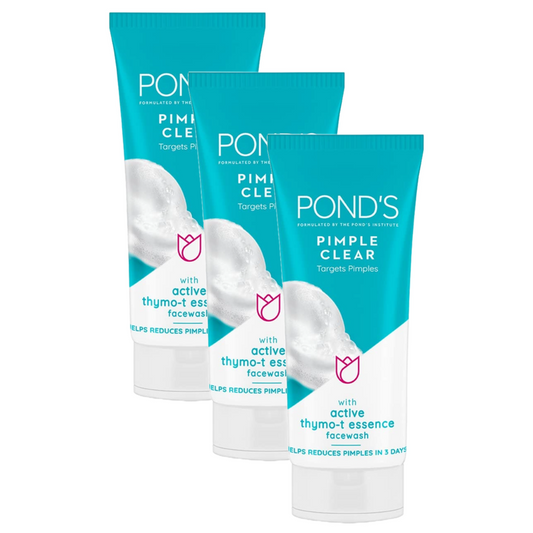 Ponds Pimple Clear With Thymo-T Essence Face Wash 100g Pack of 3