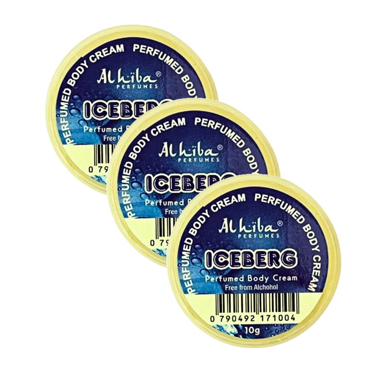 Al Hiba Iceberg Perfume Body Cream 10g Pack of 3