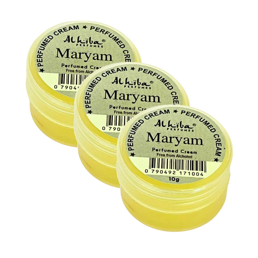 Al Hiba Maryam Perfume Body Cream 10g Pack of 3