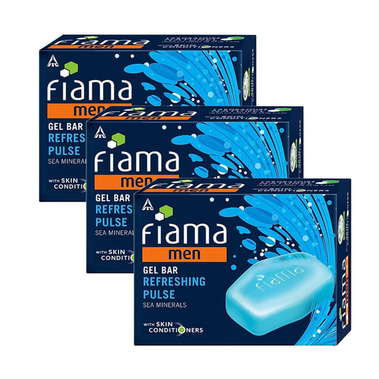 Fiama Men Refreshing Pulse Sea Minerals Gel Bar 125g Pack of 3