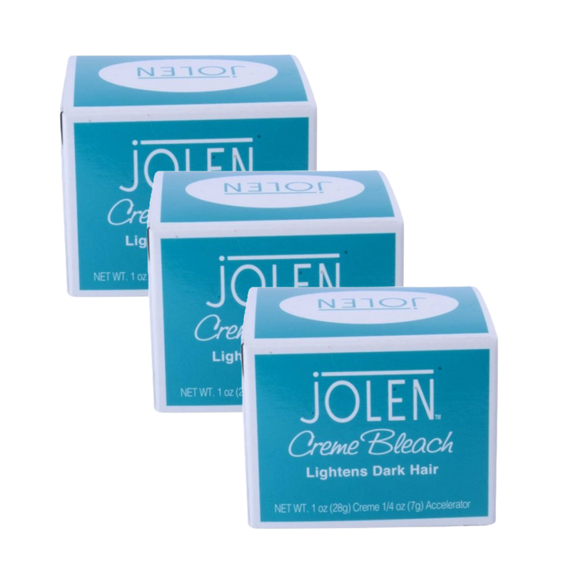 Jolen Crème Lightens Dark Hair Bleach 28gm Pack of 3