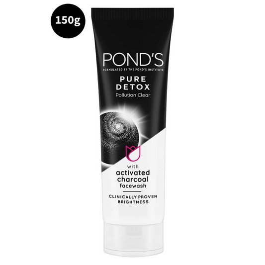 Ponds Pure Detox Activated Charcoal Face Wash (150gm) (Pack of 1)