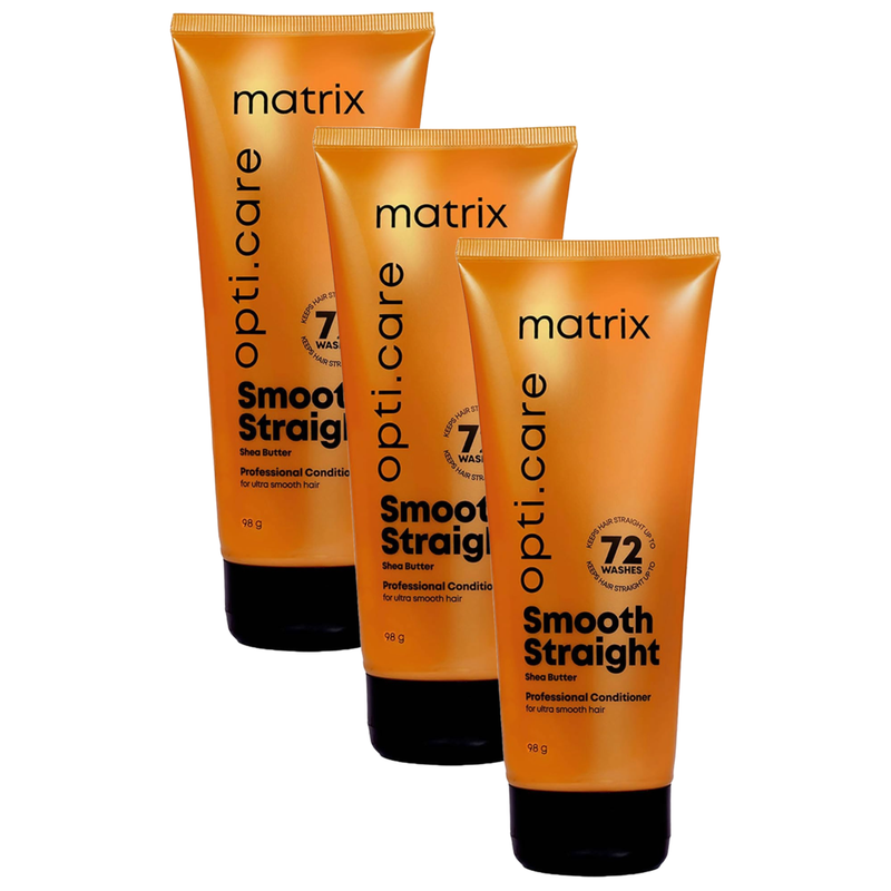 Matrix Opti.Care Ultra Smooth Hair Straight Shea Butter Conditioner 98g Pack of 3