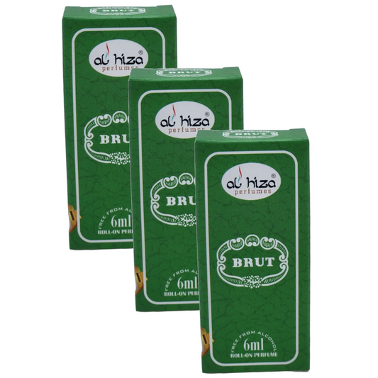 Al Hiza Brut Roll On Perfume 6ml Pack of 3