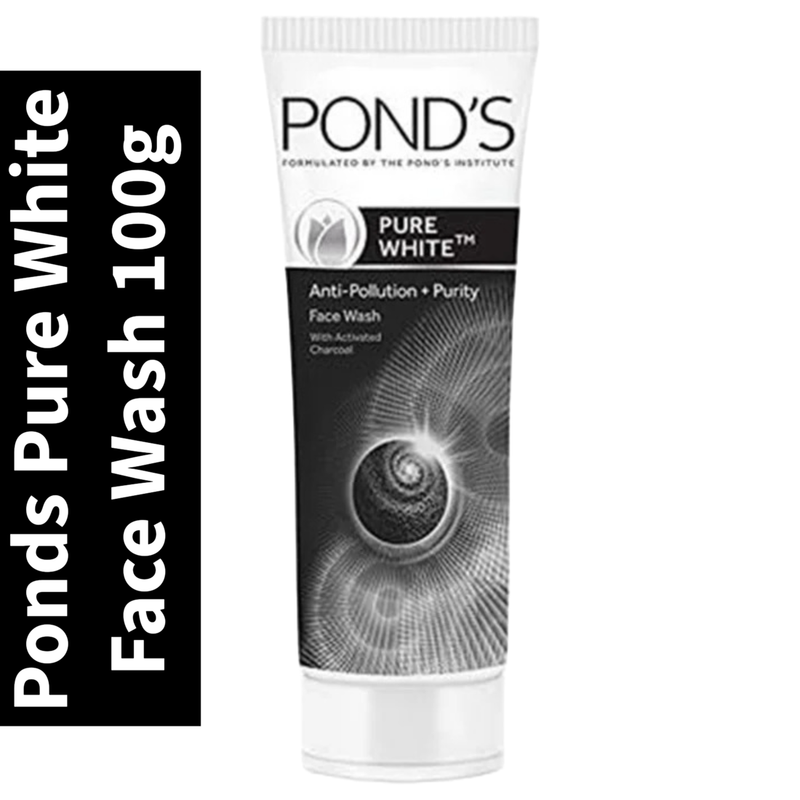 Ponds Pure White Anti Pollution Activated Charcoal Face Wash 100 g