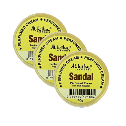 Al Hiba Sandal Perfume Body Cream 10g Pack of 3