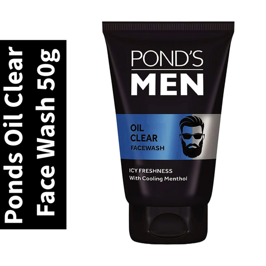 Ponds Facewash - Men Oil Clear, Anti-Dullness Cooling Menthol, 50 g