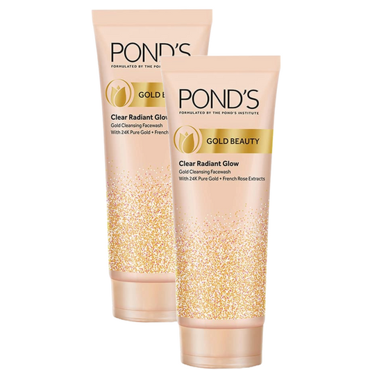 Ponds Gold Beauty Clear Radiant Glow Face Wash 100g Pack of 2