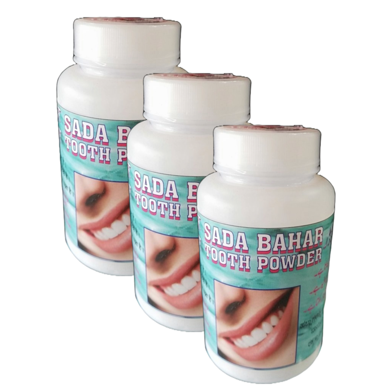 Sada Bahar Health & Shiny Tooth Powder 50g Pack of 3