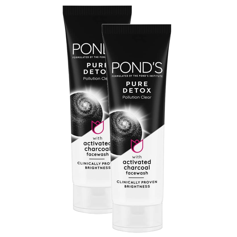 Ponds Pure Detox Activated Charcoal Face Wash 15g Pack of 2