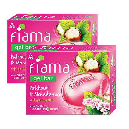 Fiama Patchouli & Macadamia Soft Glowing Skin Gel Bar 125g Pack of 2