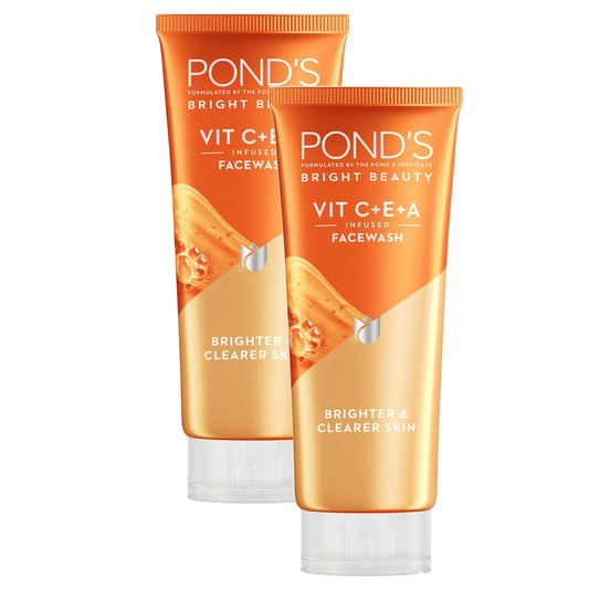 Ponds Bright Beauty Vit C+E+A Brighter & Cleanser Skin Face Wash 50g Pack of 2