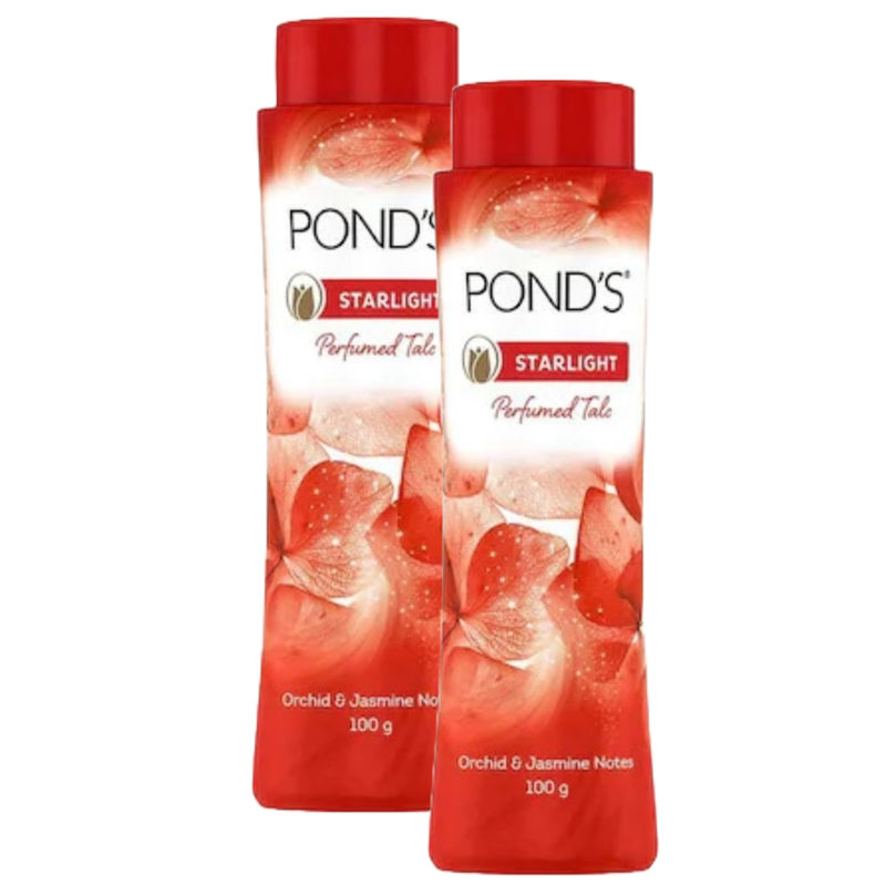 Ponds Starlight Perfumed Talc Orchid & Jasmine 100g (Pack Of 2)