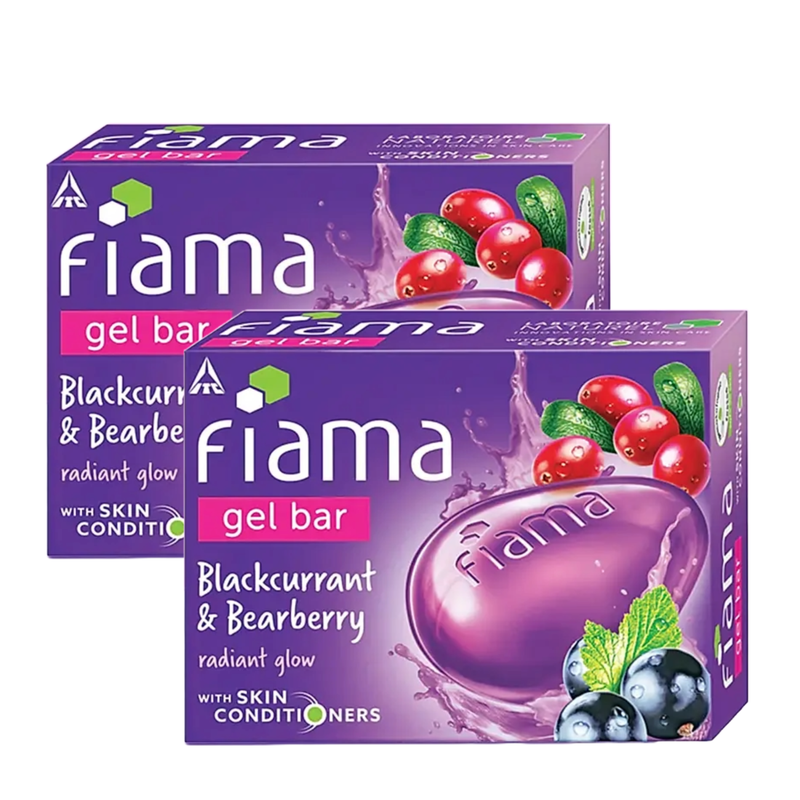 Fiama Blackcurrant & Bearberry Radiant Glow Gel Bar 125g Pack of 2