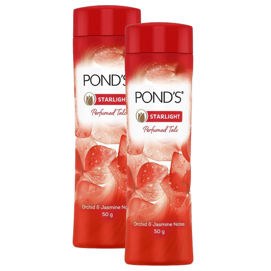 Ponds Starlight Perfumed Talc Orchid & Jasmine 50g (Pack Of 2)