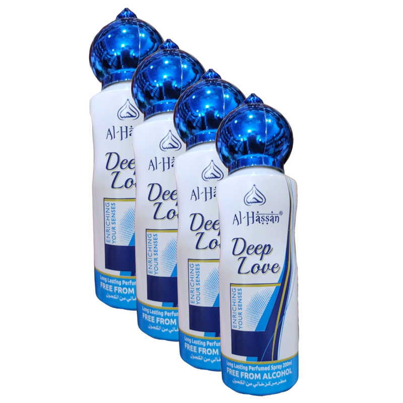 Al Hassan Deep Love Perfumed Spray 200ml Pack of 4