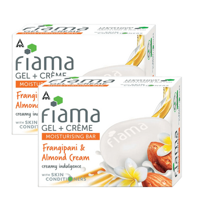 Fiama Frangipani & Almond Cream Moisturising Gel Bar 125g Pack of 2