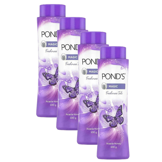 Ponds Magic Freshness Acacia Honey Talc - 100g (Pack Of 4)