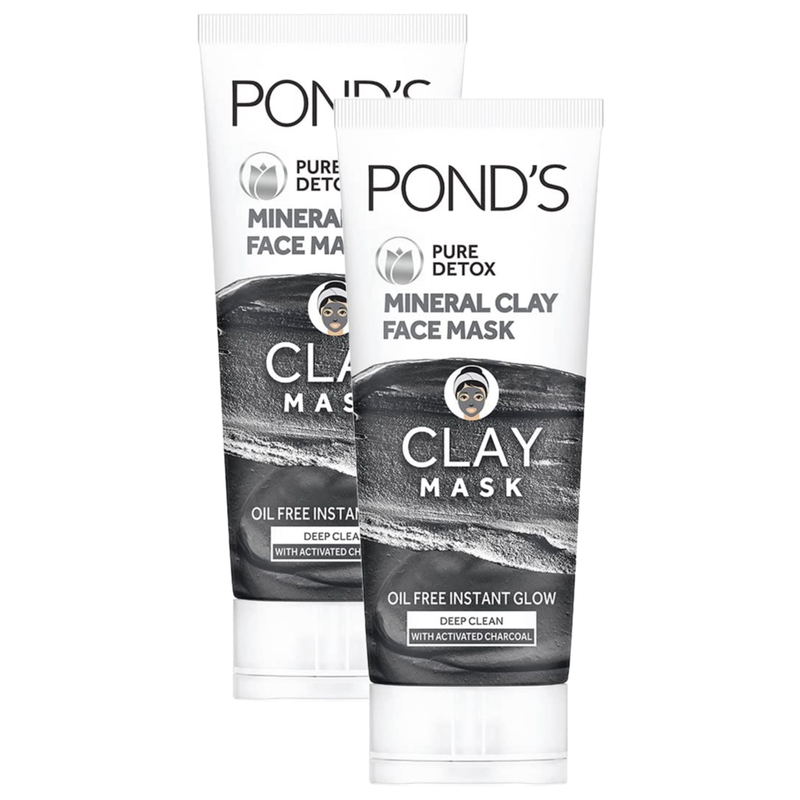 Ponds Pure Detox Mineral Clay Face Mask 90g Pack of 2