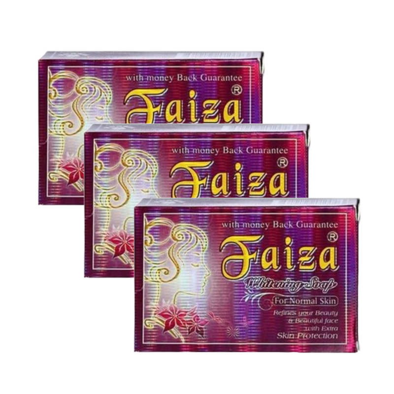 Faiza Fairness Whitening Beauty Soap 90gm Pack of 3