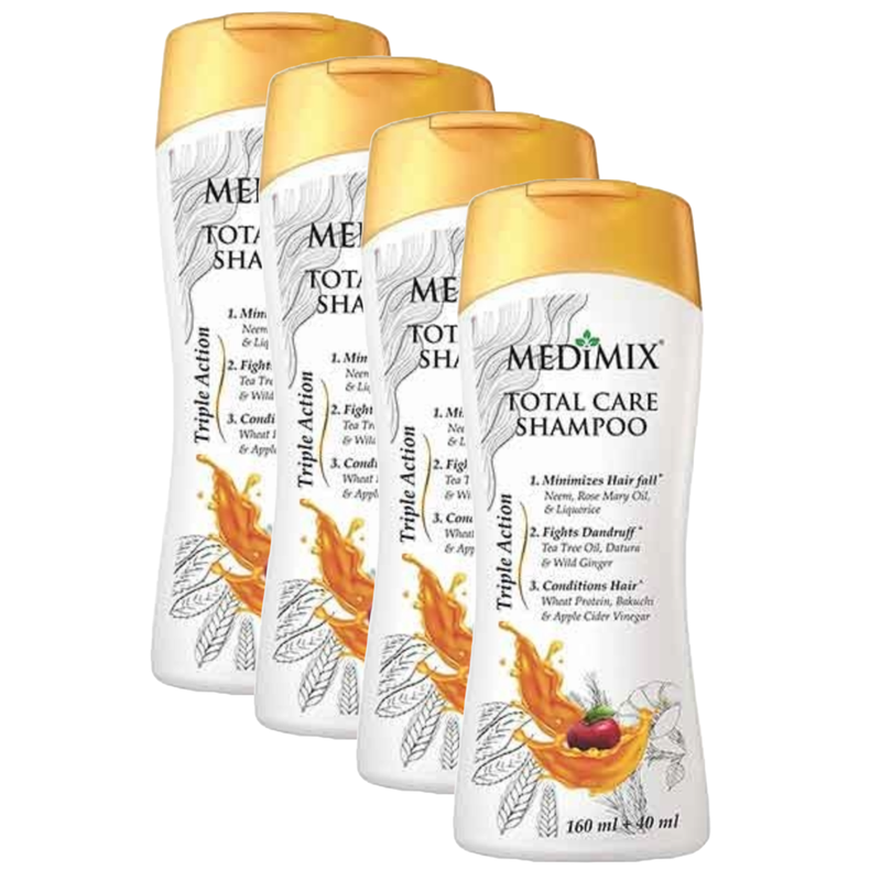 Medimix Triple Action Total Care Shampoo - 160ml (Pack Of 4)