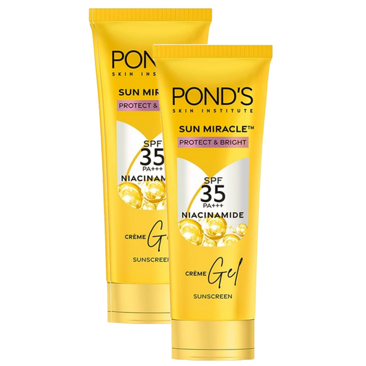 Ponds Sun Miracle Protect & Bright SPF 35 PA+++ Sunscreen Gel 15g Pack of 2