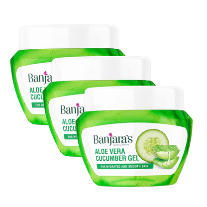 Banjara's Aloe Vera & Cucumber Gel 100g Pack of 3