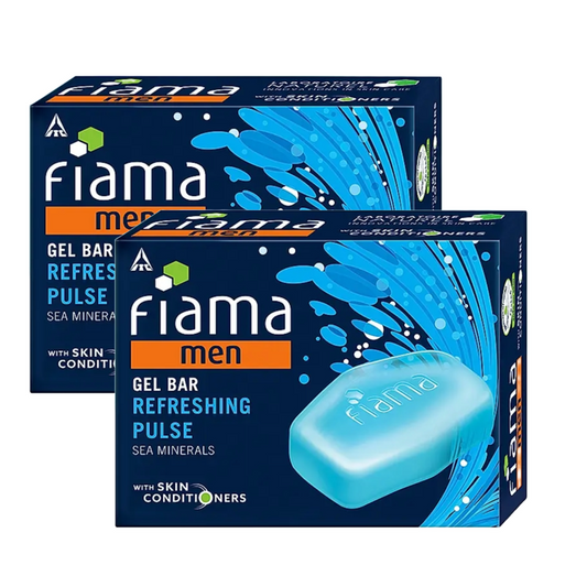 Fiama Men Refreshing Pulse Sea Minerals Gel Bar 125g Pack of 2