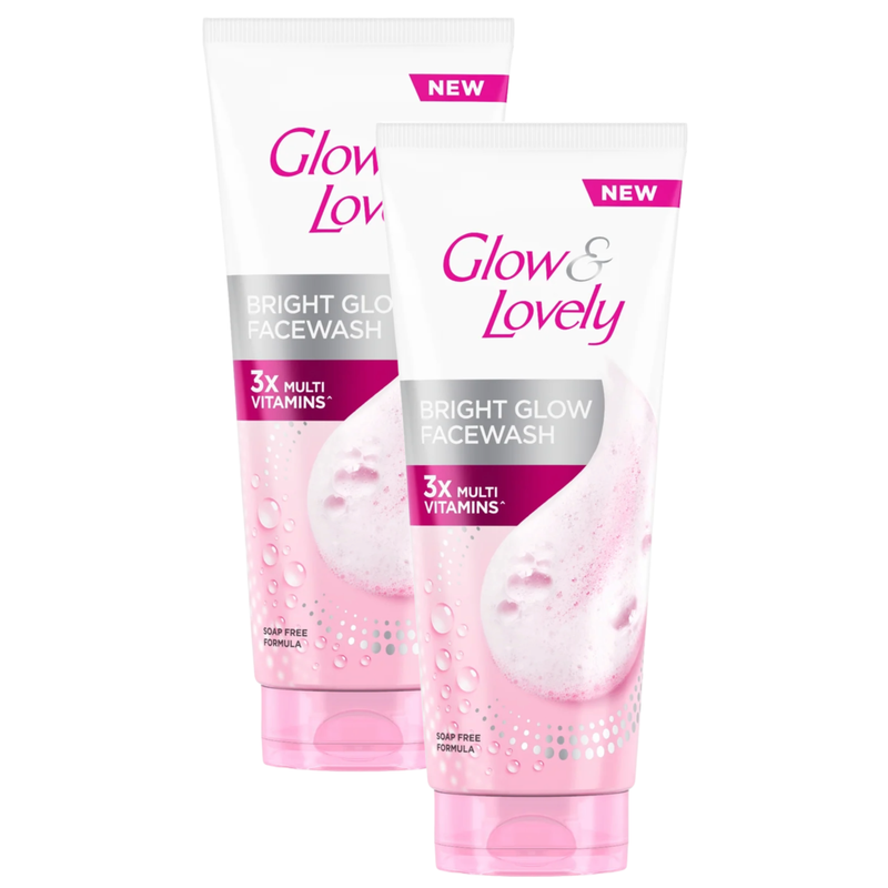 Glow & Lovely Bright C Glow 3x Multi Vitamis Face Wash 150g Pack of 2