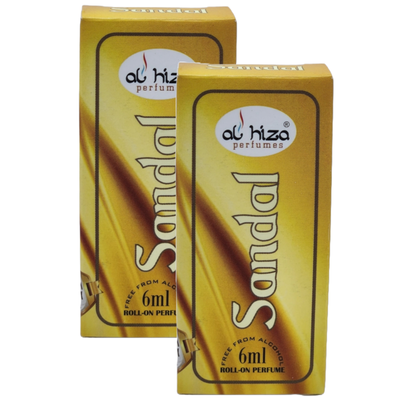 Al Hiza Sandal Roll On Perfume 6ml Pack of 2