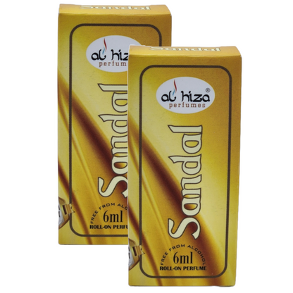 Al Hiza Sandal Roll On Perfume 6ml Pack of 2