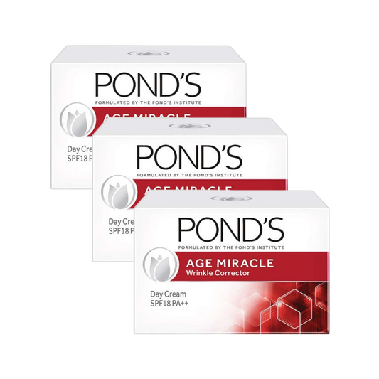 Ponds Age Miracle Wrinkle SPF 18 PA++ Day Cream 10g (Pack Of 3)