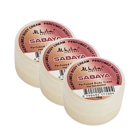 Al Hiba Sabaya Perfume Body Cream 10g Pack of 3