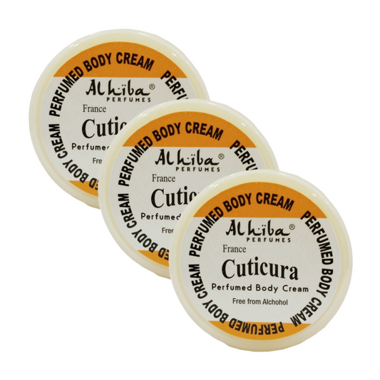 Al Hiba Cuticura Perfume Body Cream 10g Pack of 3