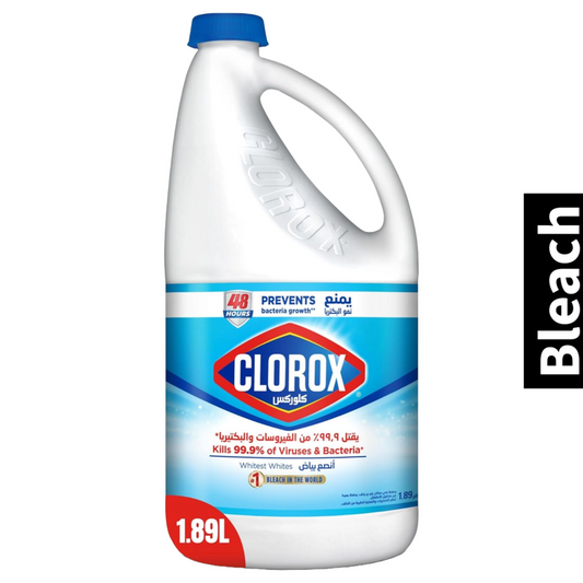 Kills 99.9% of Viruses Clorox Liquid Bleach 1.89L