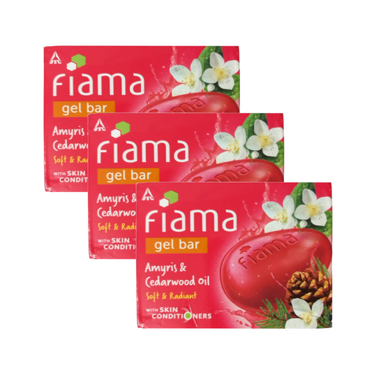 Fiama Amyris & Cedarwood Oil Soft & Radiant Gel Bar 125g Pack of 3