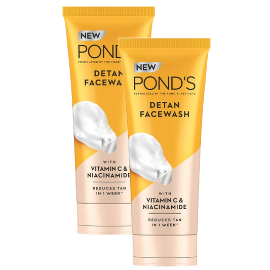 Ponds Detan With Vitamin C & Niacinamide Face Wash 100g Pack of 2