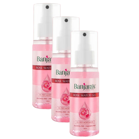 Banjara's Soft & Young Premium Rose Water Gel 100ml Pack of 3