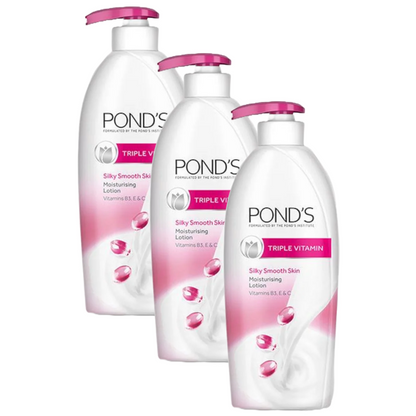 Ponds Triple Vitamin Silky Smooth Skin Lotion 275ml Pack of 3