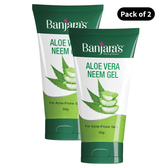 Banjara's Neem Gel Aloe Vera  (50gm) (Pack of 2)